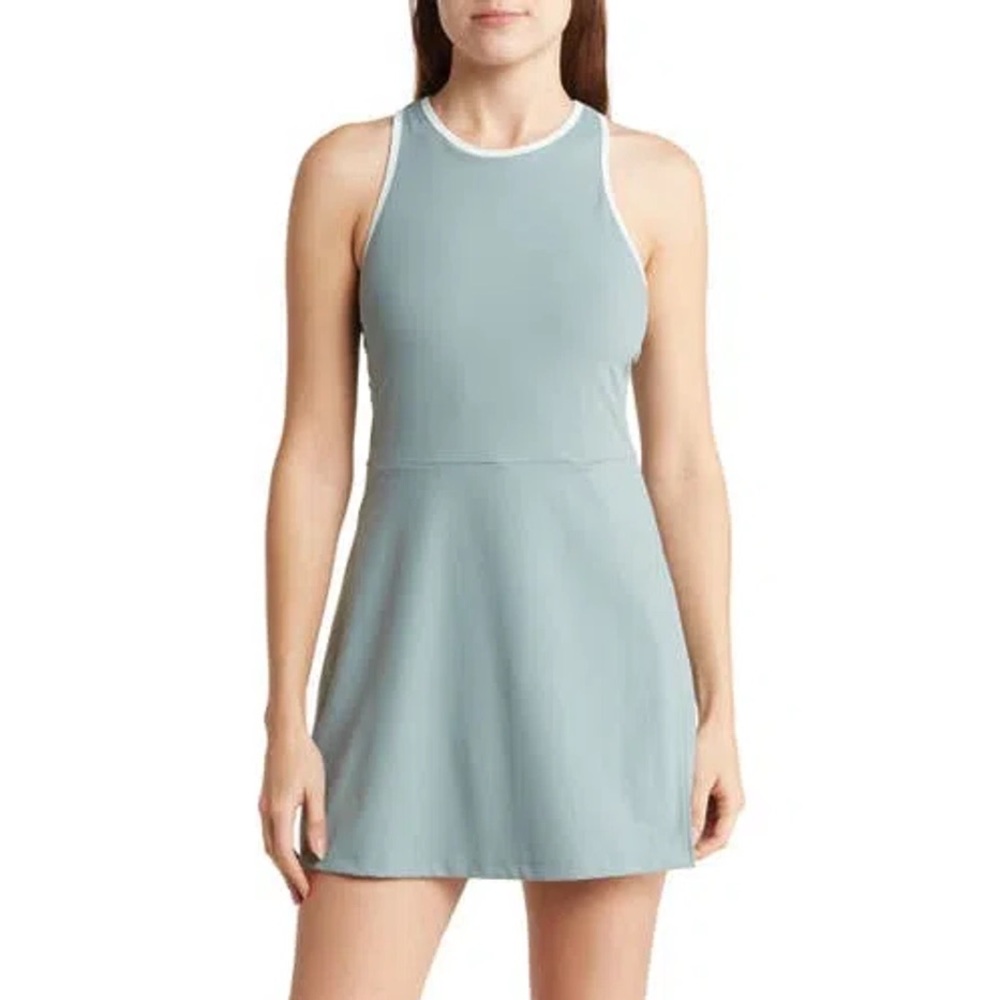 Zella Women's Mini Dress - Light Blue and White